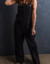 Pocketed Straight Denim Overalls