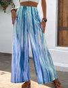 Striped High Waist Wide Leg Pants