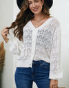 Openwork V-Neck Cardigan