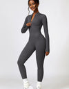 Half Zip Long Sleeve Active Jumpsuit