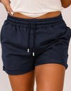 Drawstring Waist Cuffed Shorts