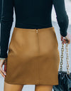 Double Take Asymmetrical PU Leather Mini Skirt