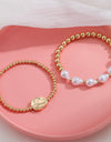 Gold-Plated Alloy Bead Bracelet