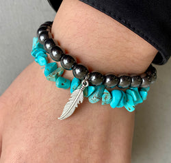Turquoise Alloy Bracelet