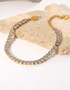 Inlaid Zircon 18K Gold Plated Bracelet