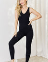 Zenana V-Neck Sleeveless Jumpsuit