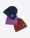 Letter N Patch Cuffed Knit Beanie