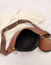 PU Leather Sling Bag with Small Purse