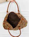 Animal Print Brushed Weekender Bag