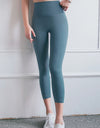 Feel Like Skin Elastic Waistband Cropped Yoga Leggings