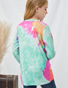 Girls Tie-Dye Twist Front Long Sleeve Top