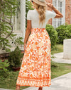 Floral Smocked Tiered Maxi Skirt