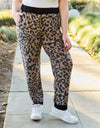 Celeste Design Full Size Leopard Contrast Sweatpants