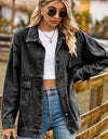 Collared Neck Button Up Denim Jacket