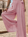 Printed Tied Wide Leg Pants