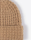 Waffle-Knit Cuff Beanie