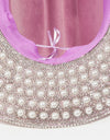 Fame Pave Rhinestone Pearl Trim Cowboy Hat