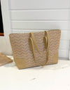 Chevron Straw Tote Bag