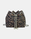 Animal Print Nylon Bucket Bag