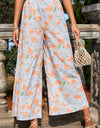 Printed Wide Leg Long Pants