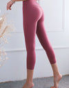 Feel Like Skin Elastic Waistband Cropped Yoga Leggings