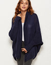 Open Front Dolman Sleeve Longline Cardigan