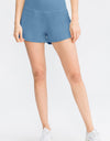 Wide Waistband Sports Shorts with Pockets