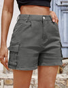 Pocketed High Waist Shorts