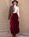 Slit Ruffled Wide Leg Pants