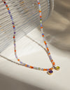 Stainless Steel Glass Stone Necklace