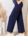 RISEN Drawstring Relaxed Cargo Wide Leg Pants