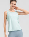 Wide Strap Round Neck Active Tank