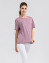 Round Neck Short Sleeve Active Top