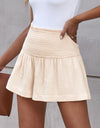 Smocked Wide Waistband Shorts