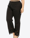 Plus Size Openwork Elastic Waist Pants