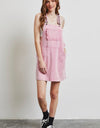 HEYSON Lace Trim Washed Overall Dress