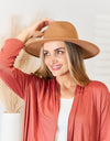 Fame Flat Brim Fedora Fashion Hat