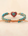 Handmade Heart Shape Natural Stone Bracelet