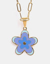 Flower Pendant Stainless Steel Necklace