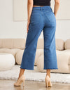 RFM Crop Chloe Full Size Tummy Control High Waist Raw Hem Jeans