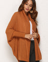 Open Front Dolman Sleeve Longline Cardigan