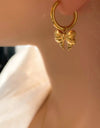 18K Gold-Plated Bow Earrings