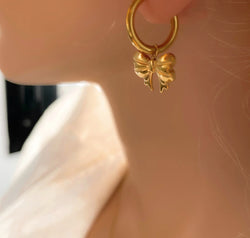 18K Gold-Plated Bow Earrings