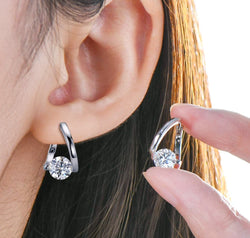 2 Carat Moissanite 925 Sterling Silver Heart Earrings