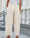 Drawstring Pocketed Wide Leg Pant