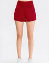 Wide Waistband Sports Shorts with Pockets