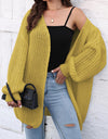 Open Front Dropped Shoulder Longline Cardigan