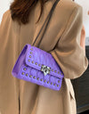 Studded PU Leather Crossbody Bag