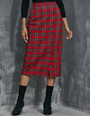 Plaid Button-Down Mini Skirt