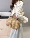 Braided Strap Paper Weave Shoulder Bag